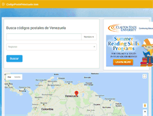 Tablet Screenshot of codigopostalvenezuela.com